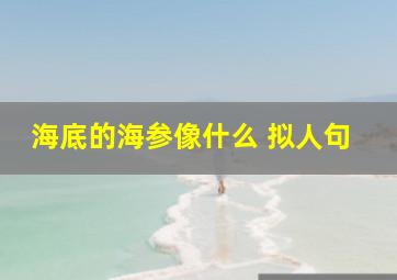 海底的海参像什么 拟人句